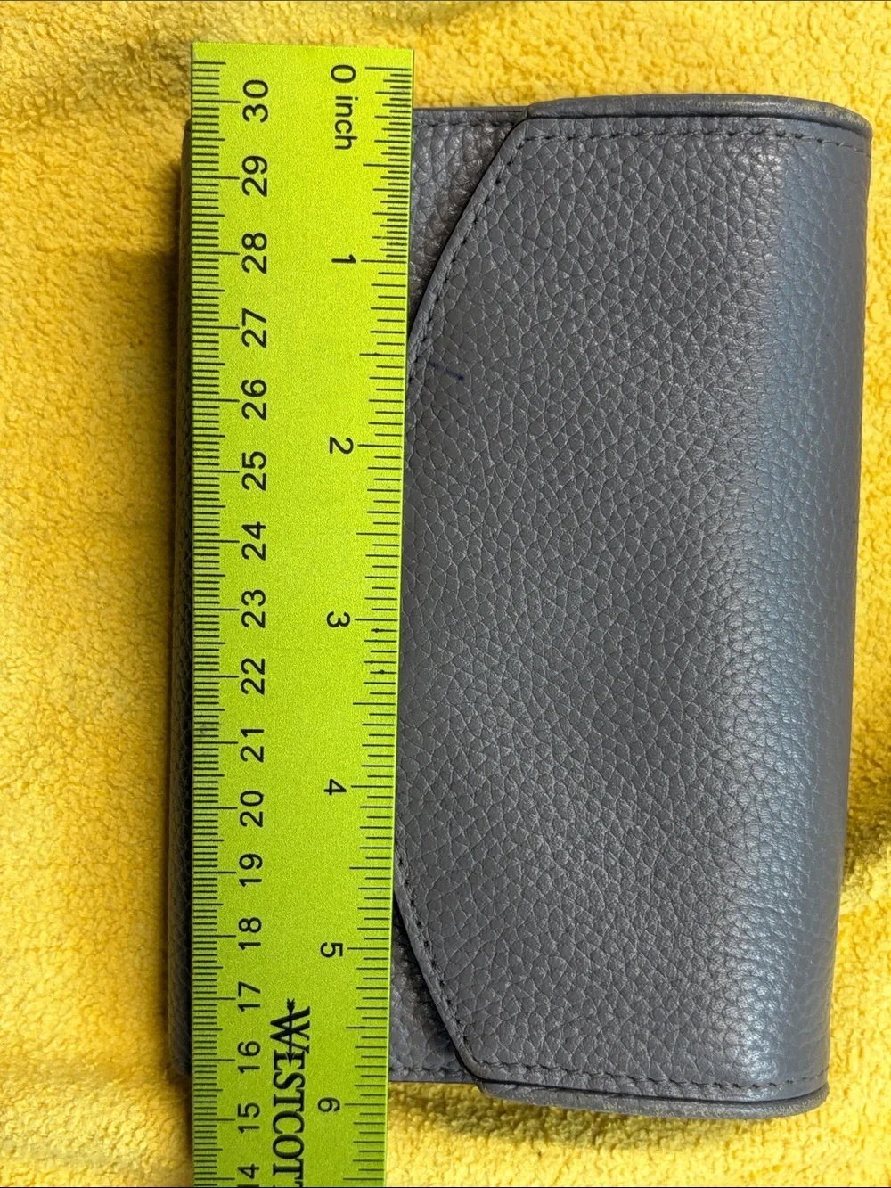 Kate Spade Gray Leather Wallet - Foldover Card Organizer